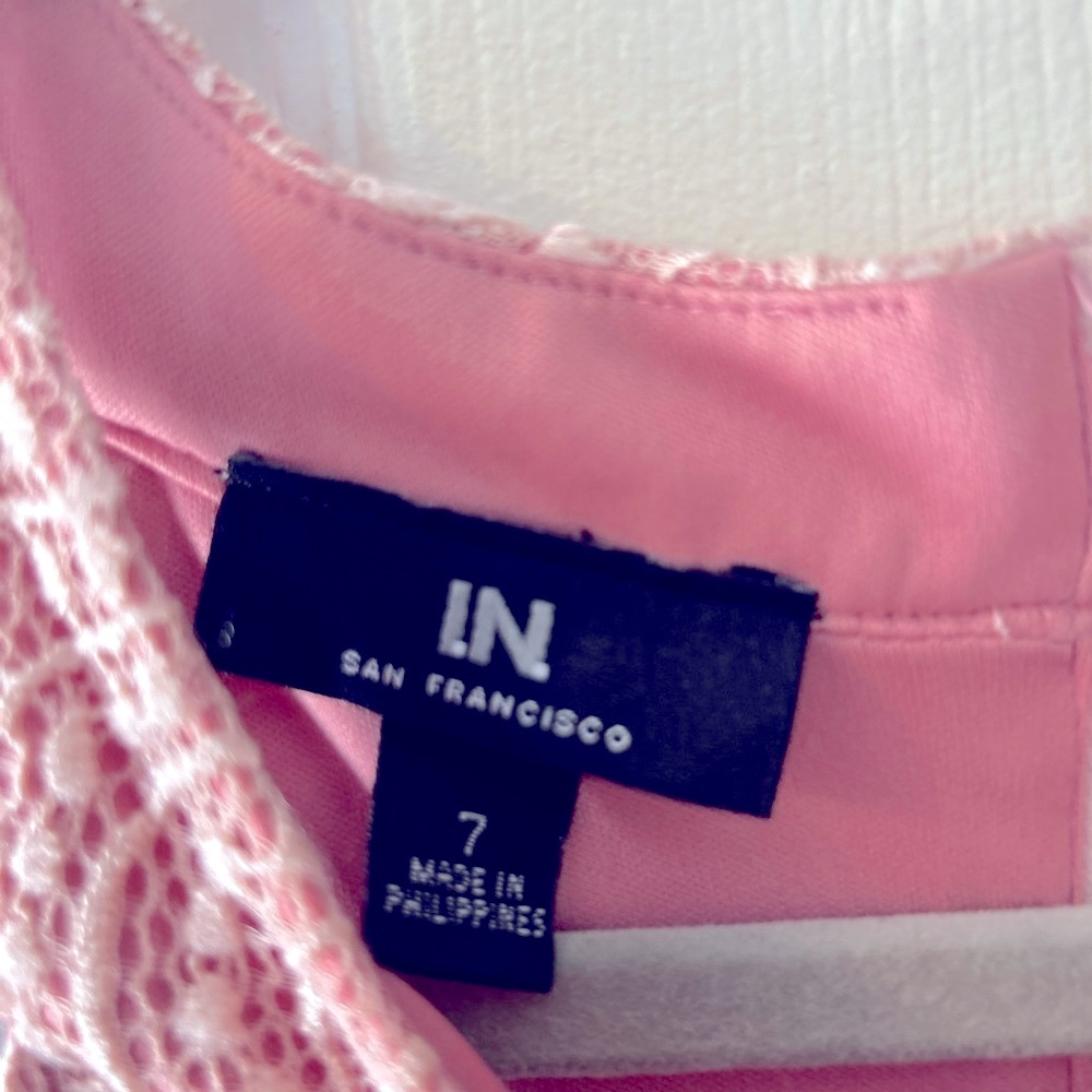 Beautiful I.N. San Fransisco lace dress size 7 - Picture 6 of 8